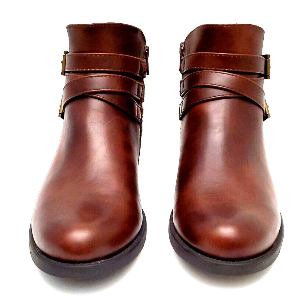 Yuu Calissa Women's Size 9.5 Brown Faux Leather Boot Shoes - Picture 3 of 12